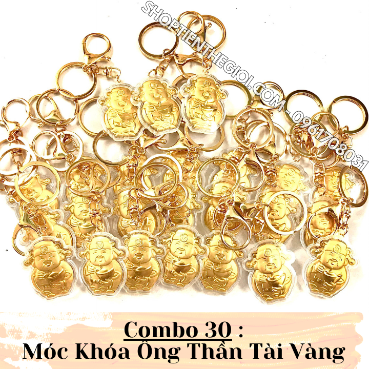 Combo 30 Móc Khóa Ông Thần Tài Vàng  - SP005979